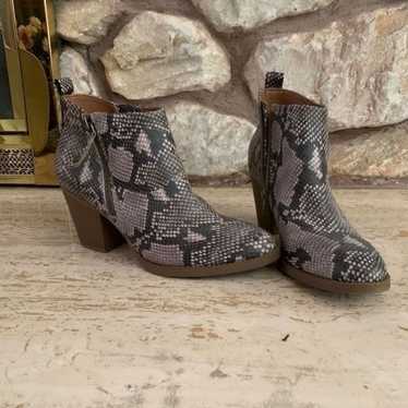 Universal thread snake print boots