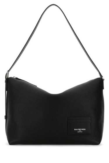 Balenciaga Black Leather Large Credit Crossbody Ba