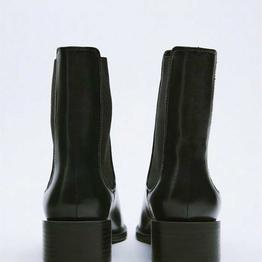 Flat ankle boots, black, side gore boots, Chelsea… - image 3