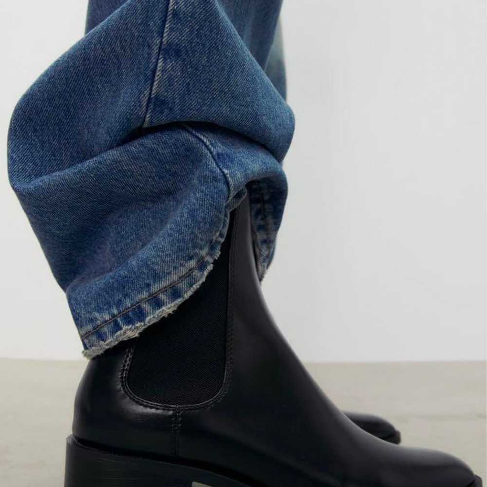 Flat ankle boots, black, side gore boots, Chelsea… - image 4