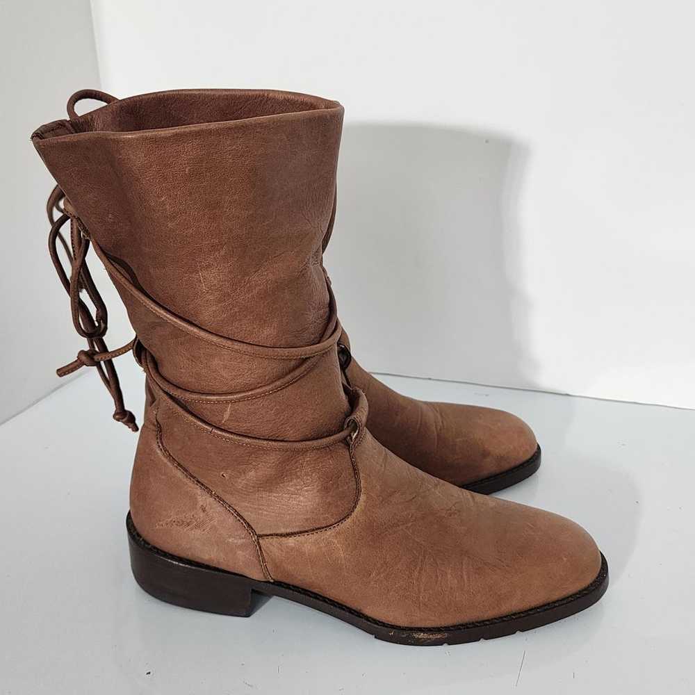 939 Joan & David Brown Back Lace Up Boots Women S… - image 10