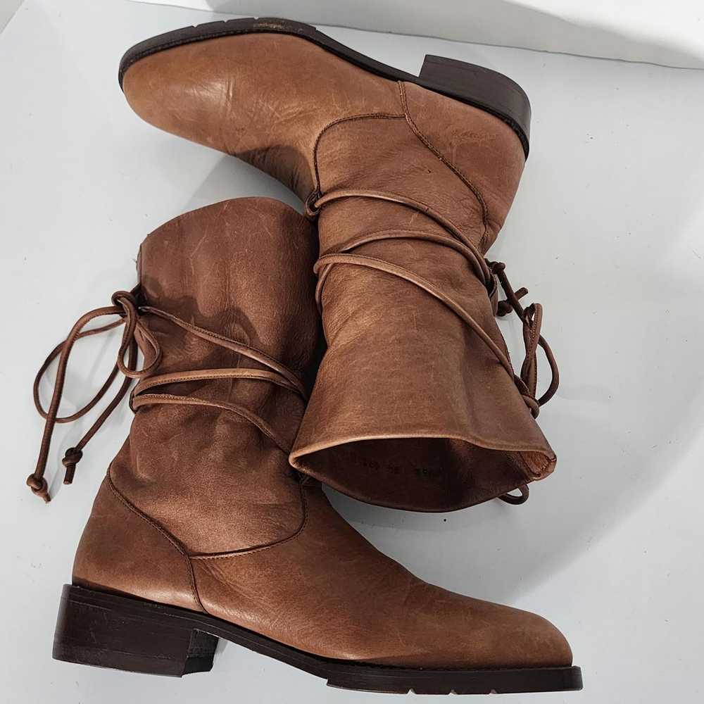 939 Joan & David Brown Back Lace Up Boots Women S… - image 4