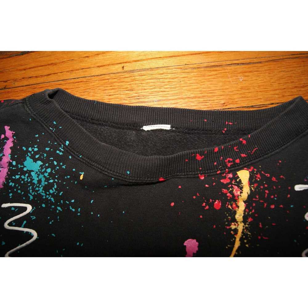 Unbrnd VTG Color Paint Splatter Al Over Print Cre… - image 6