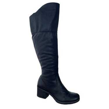 Naya Leather Minerve Wide Calf Knee Boots Size 8.5 - image 1