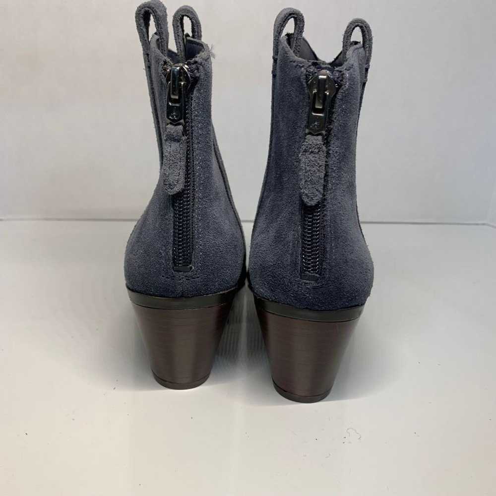 Sam Edelman Grey/Blue Suede Ankle Booties Size 6 - image 3