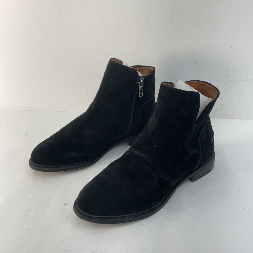 Franco Sarto Black Faux Suede Ankle Bootie Women'… - image 2