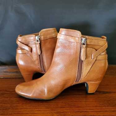 Sam Edelman Maddox Leather Brown Ankle Boots Size 