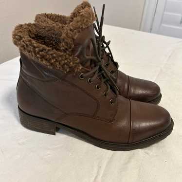 Clark women’s  brown leather ankle boots. - image 1