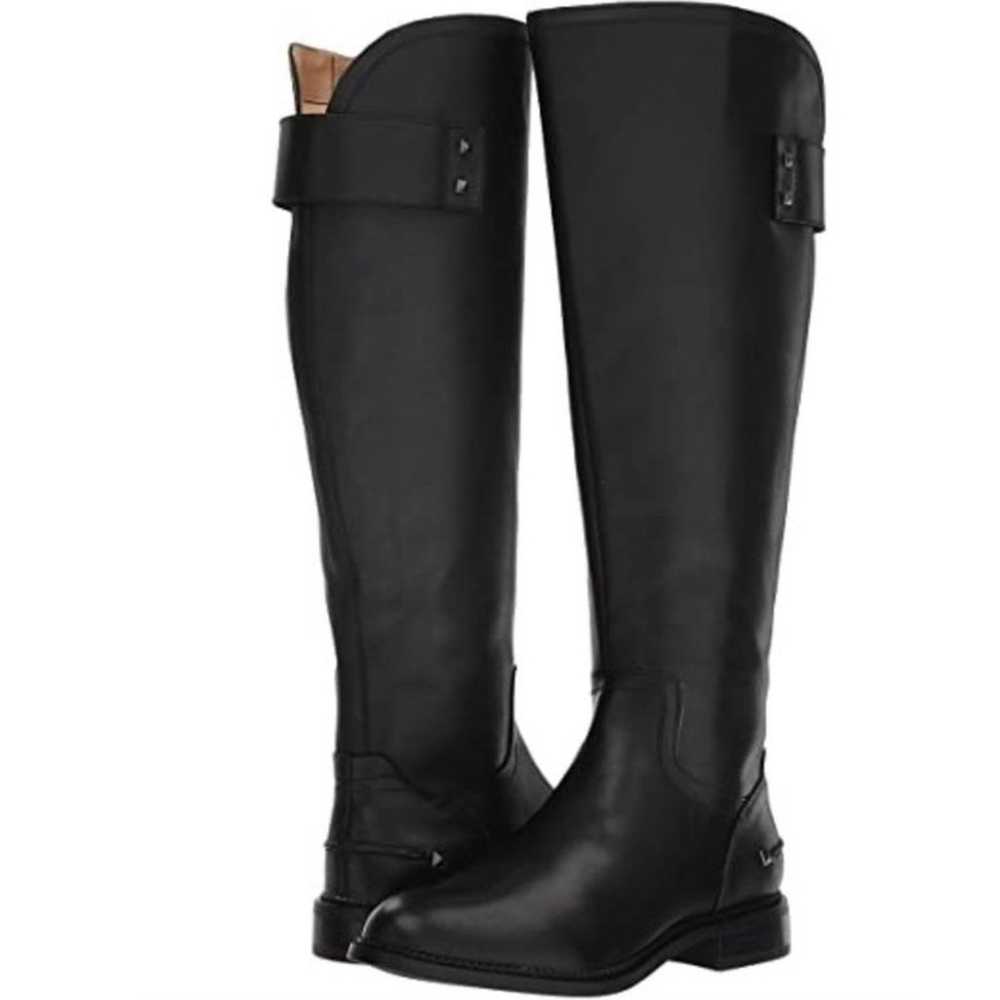 Franco Sarto Henrietta Tall Knee High Black Leath… - image 1