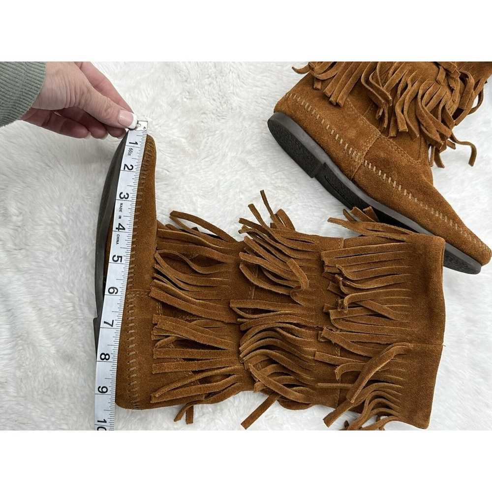 MINNETONKA 3-Layer Fringe Moccasin Mid-Calf High … - image 10