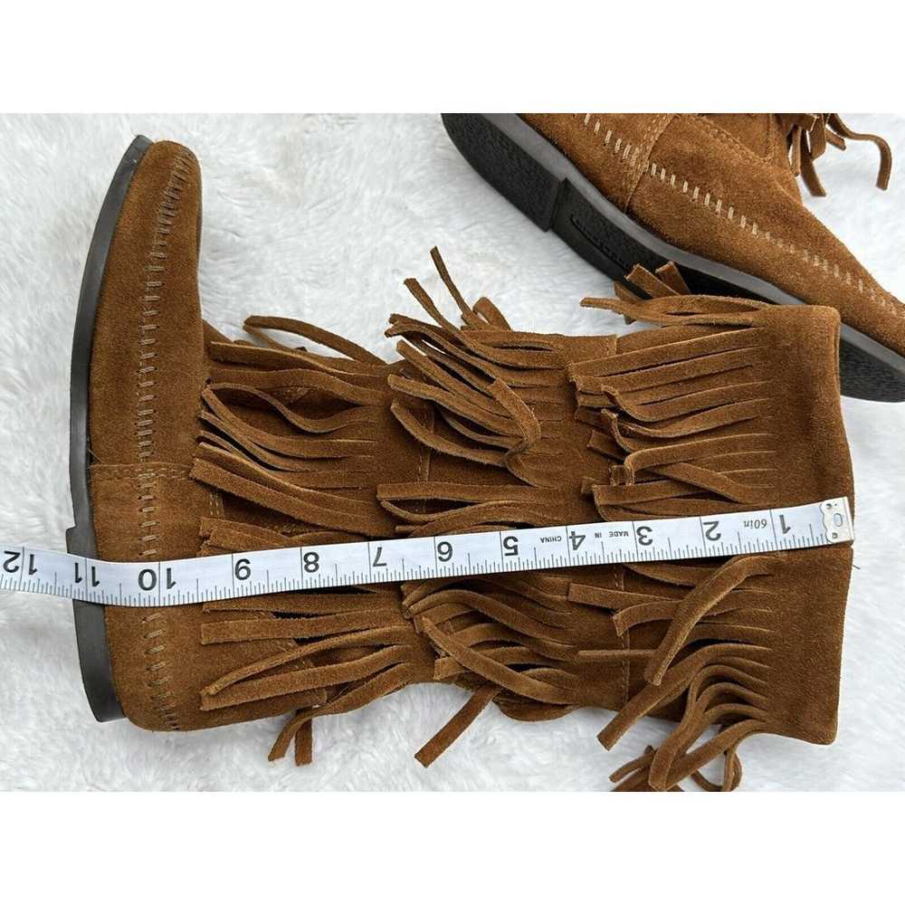 MINNETONKA 3-Layer Fringe Moccasin Mid-Calf High … - image 12