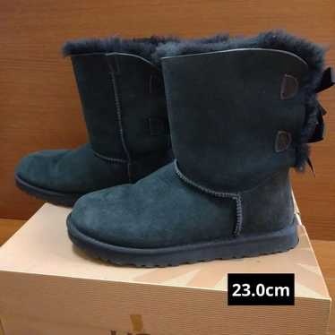 UGG Australia Sheepskin Boots W BAILEY BOW Black … - image 1