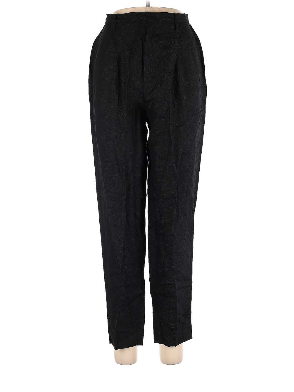 Linda Allard Ellen Tracy Women Black Linen Pants … - image 1