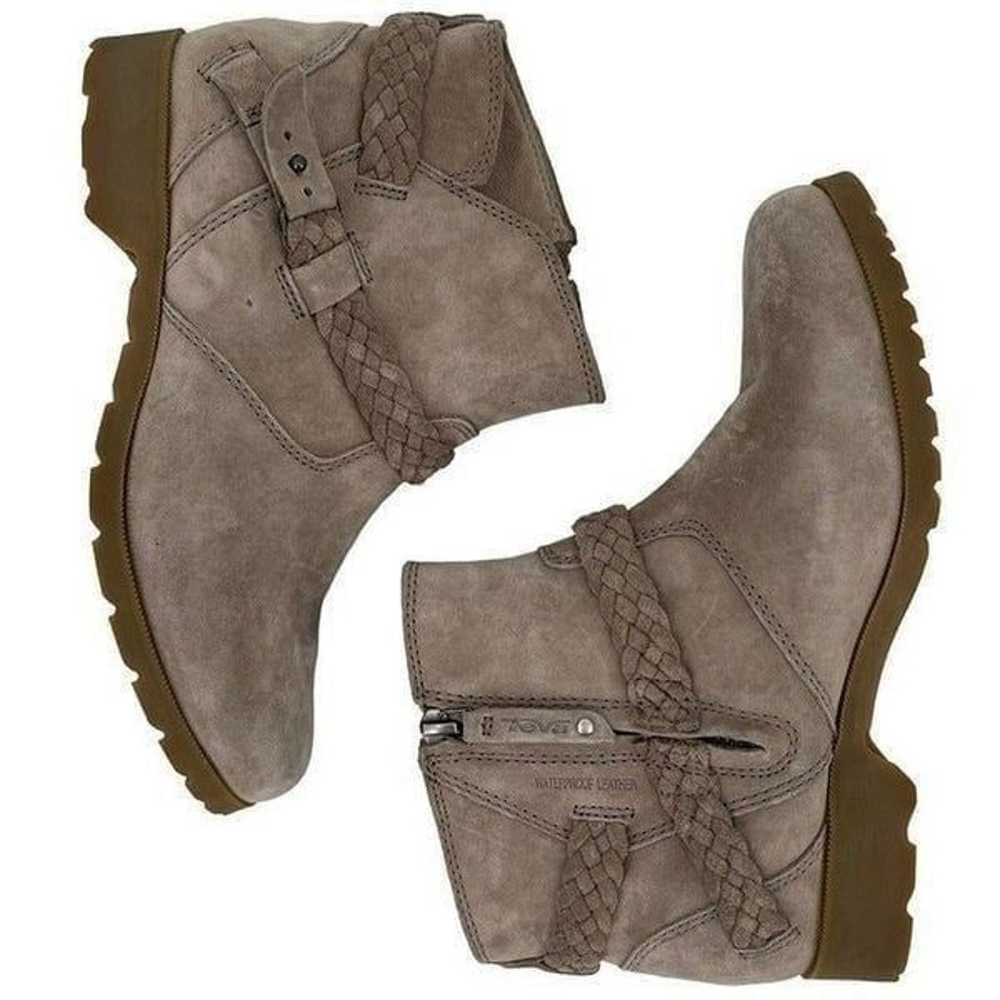 Teva Delavina Suede Leather Ankle Bootie Beige Wa… - image 5