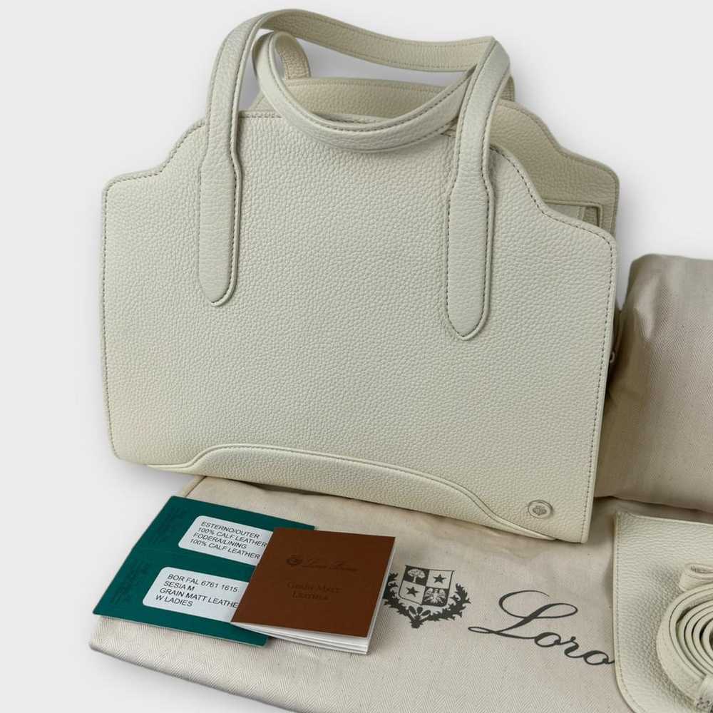 Loro Piana Sesia leather handbag - image 3