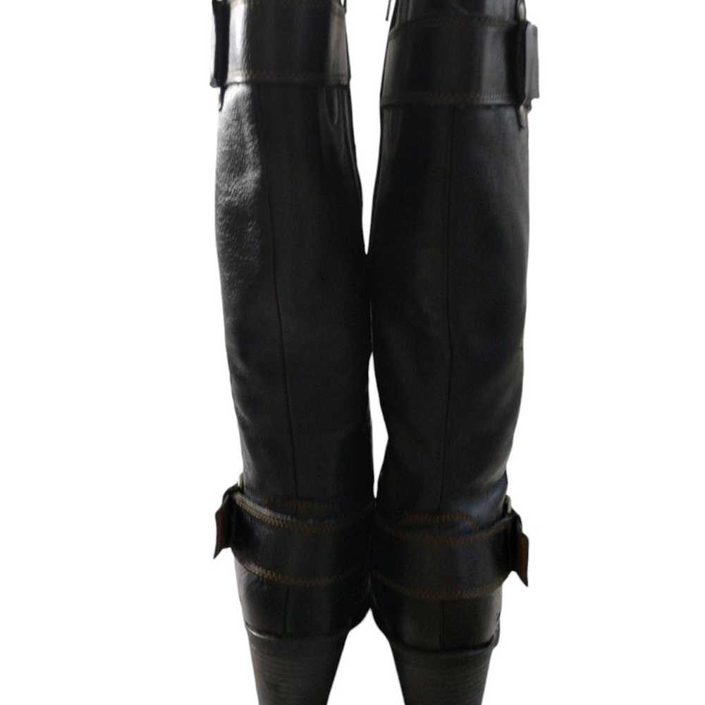 Born B.O.C Concepts Tall Black Leather Chunky Hee… - image 2