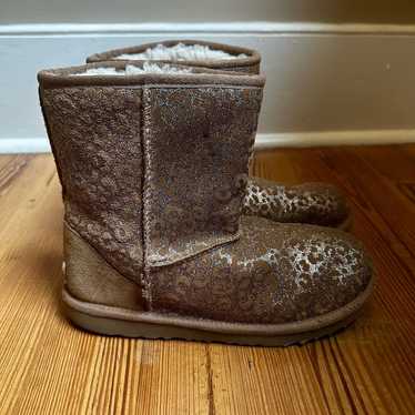 Ugg brown suede cheetah metallic calf boots SIZE 6 - image 1