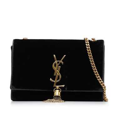 Saint Laurent Kate monogramme velvet crossbody bag