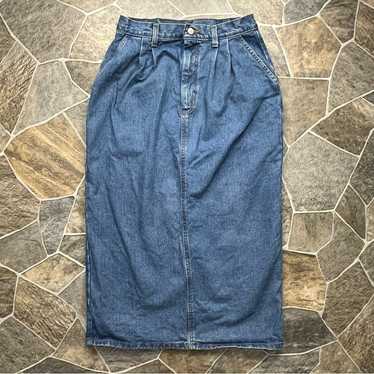 スカート Vintage Vivaldi blue denim pencil skirt Vivaldi jeanswear womens denim - Gem
