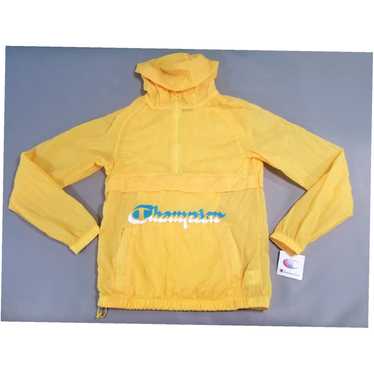 Champion Men's Small Yellow Pullover Windbreaker … - image 1