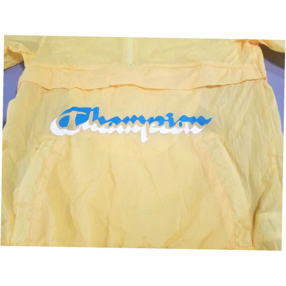 Champion Men's Small Yellow Pullover Windbreaker … - image 2