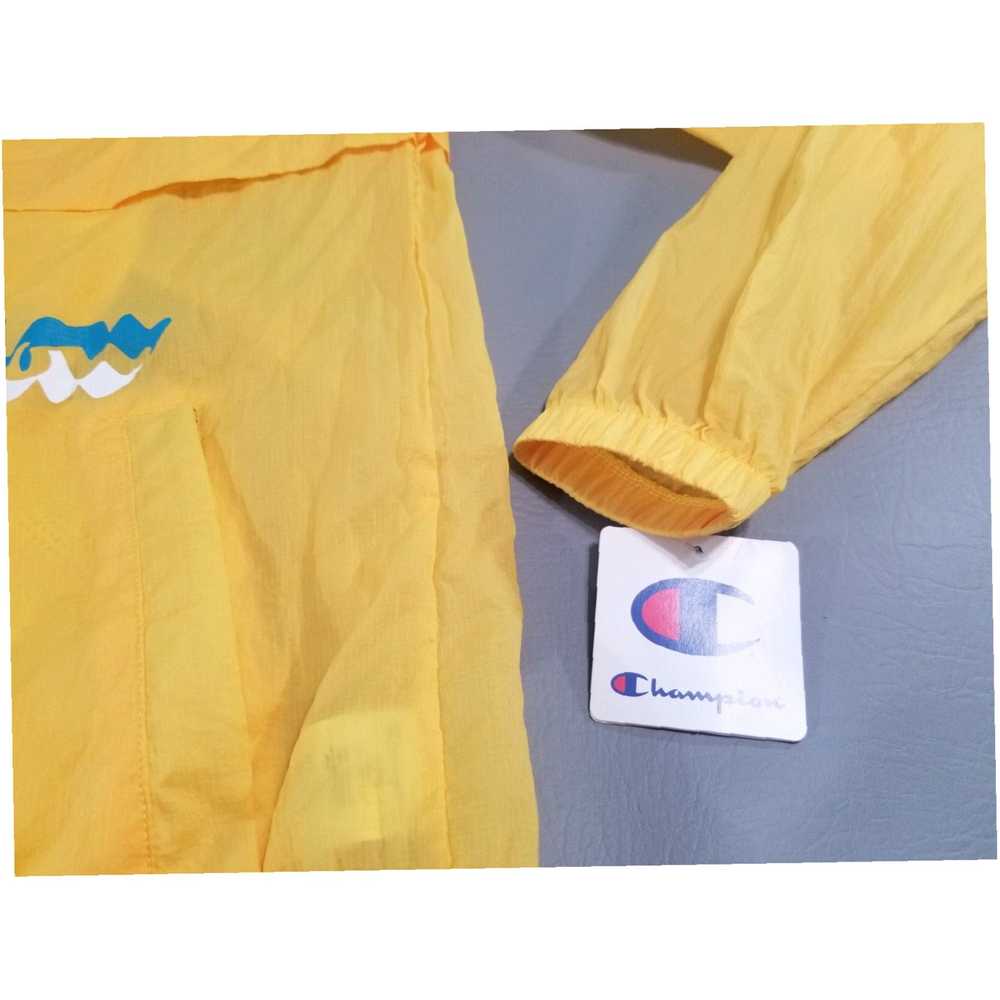 Champion Men's Small Yellow Pullover Windbreaker … - image 3