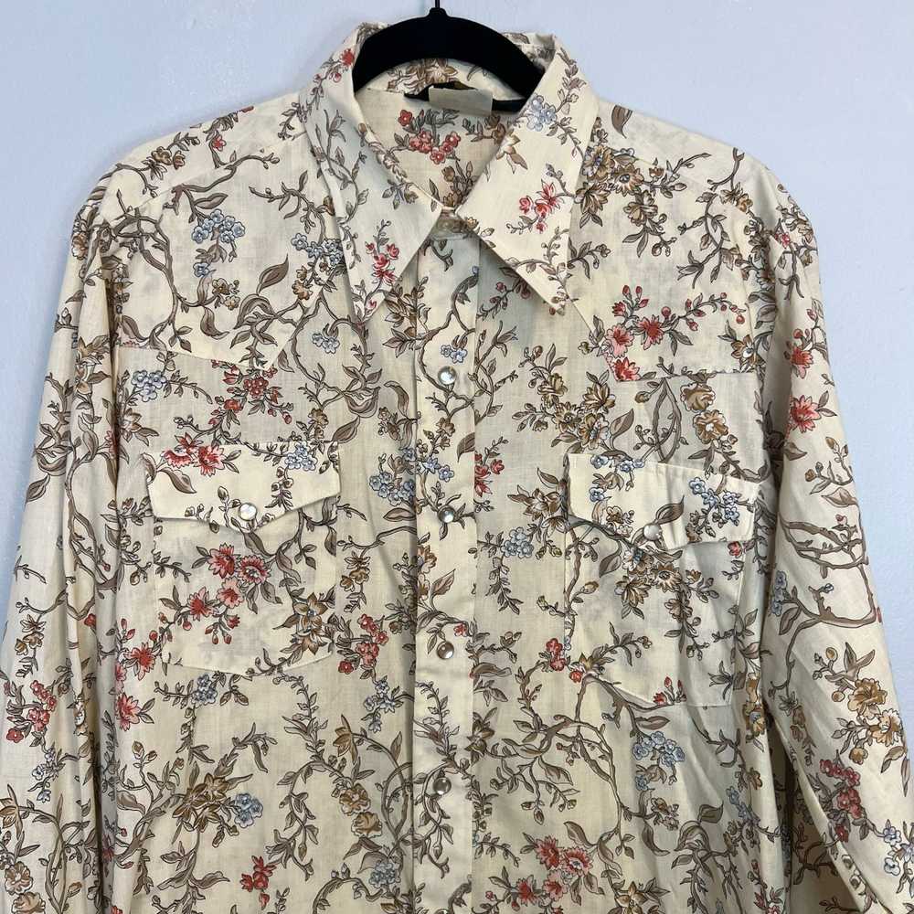 Sears Sears Western Wear Vintage Floral Button-Up… - image 11