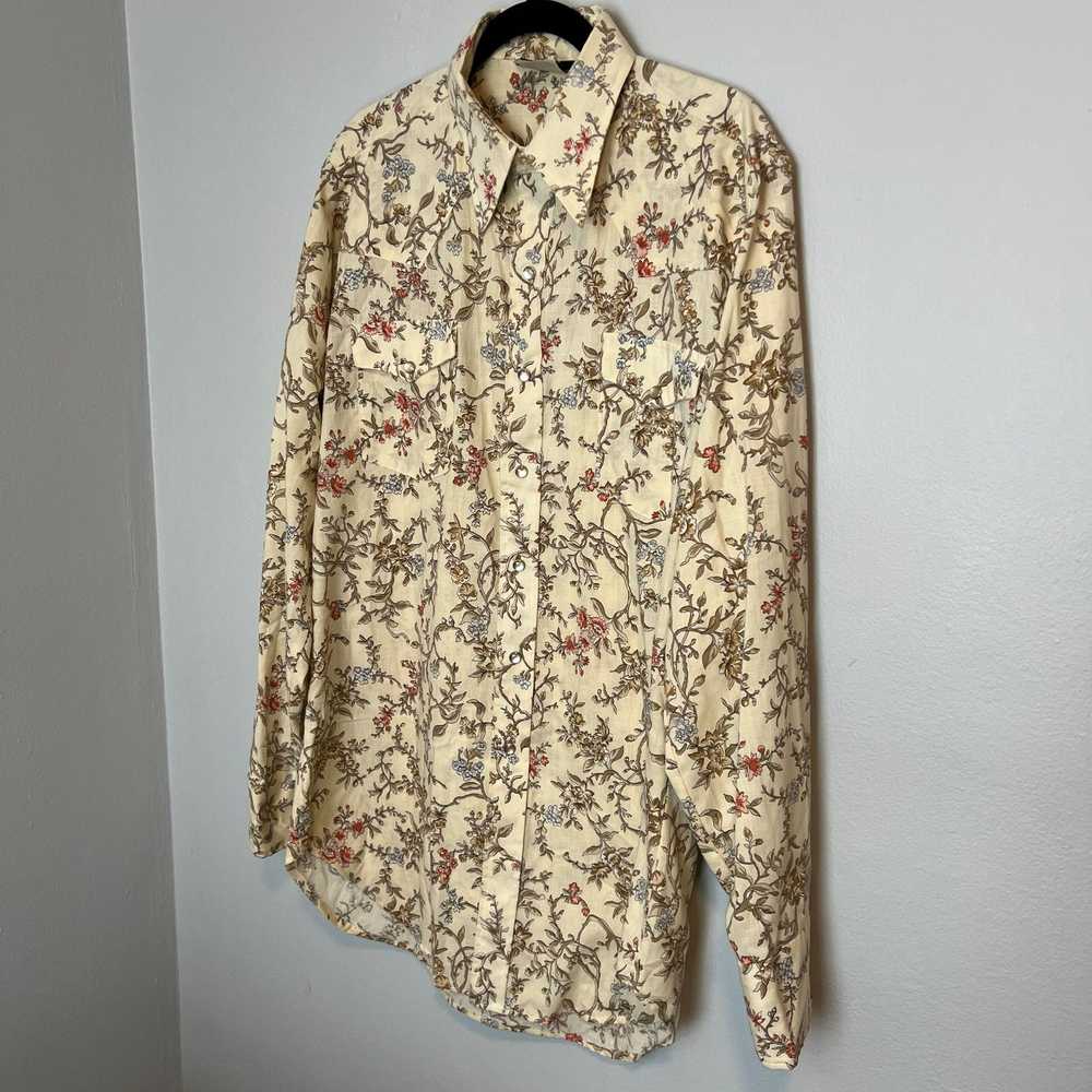 Sears Sears Western Wear Vintage Floral Button-Up… - image 5