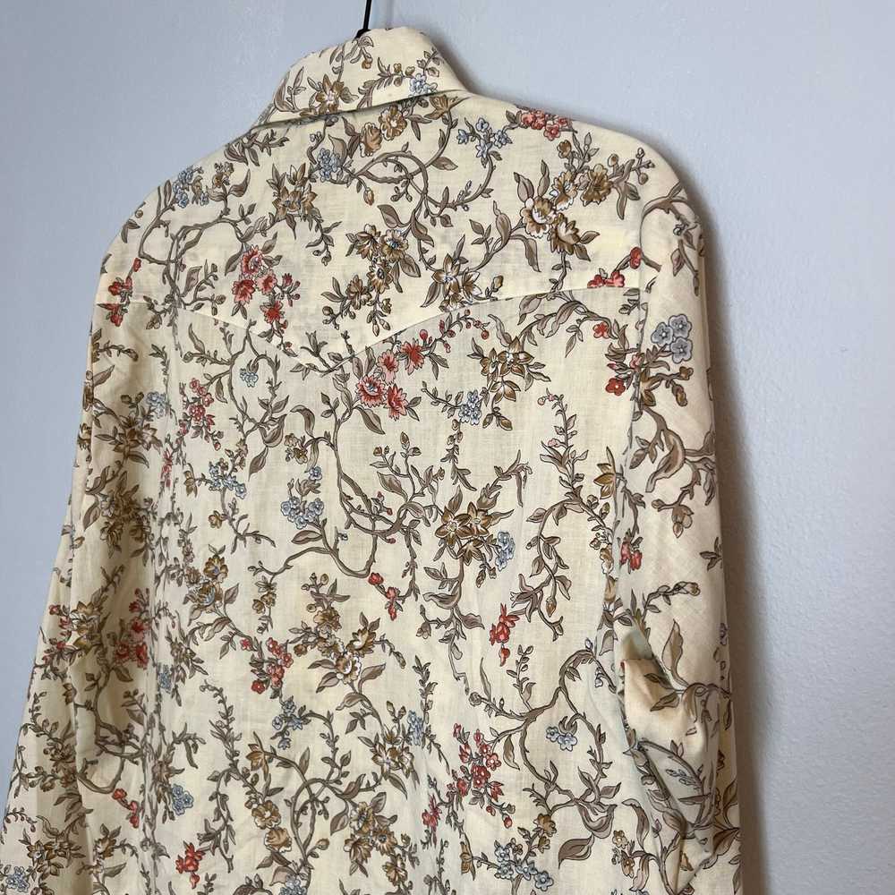 Sears Sears Western Wear Vintage Floral Button-Up… - image 8