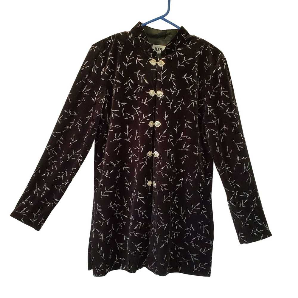 Other Vintage J.B.S. Ltd Velvet Button Top L Jack… - image 1