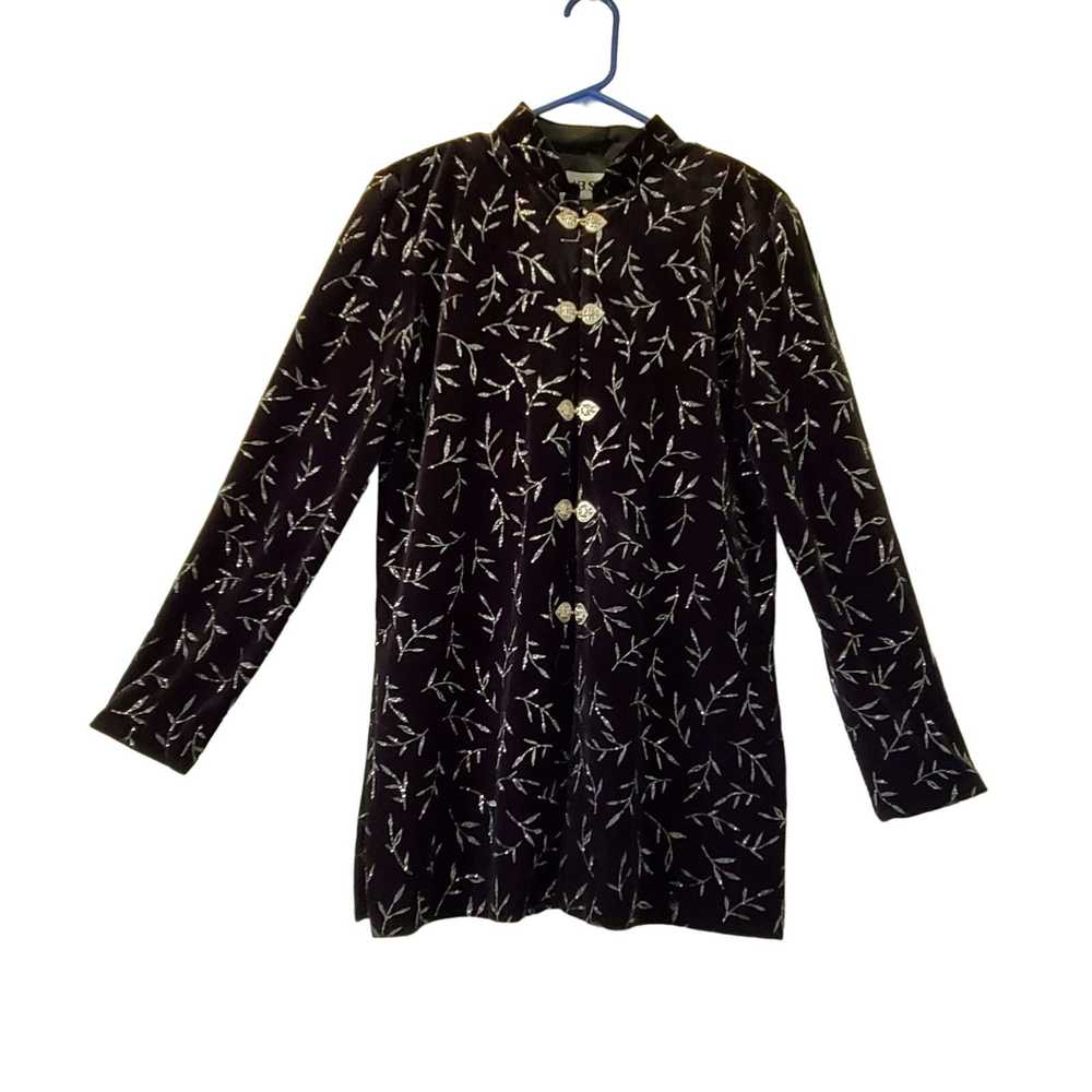 Other Vintage J.B.S. Ltd Velvet Button Top L Jack… - image 2