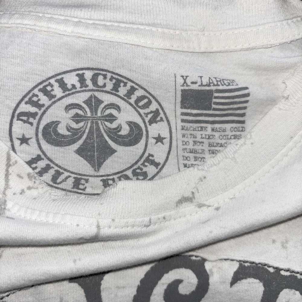 Affliction Affliction white and grey t-shirt men'… - image 3