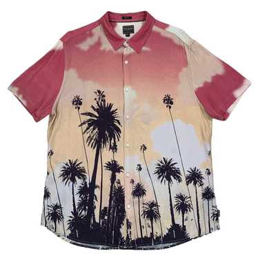 Guess Guess Sunset Palm Tree Slim Fit Short Sleeve