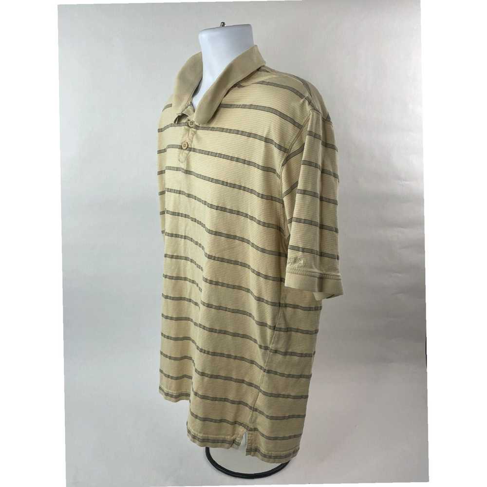 Vintage Yellow Striped Short Sleeve Mens Extra La… - image 2