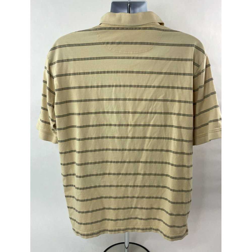 Vintage Yellow Striped Short Sleeve Mens Extra La… - image 3