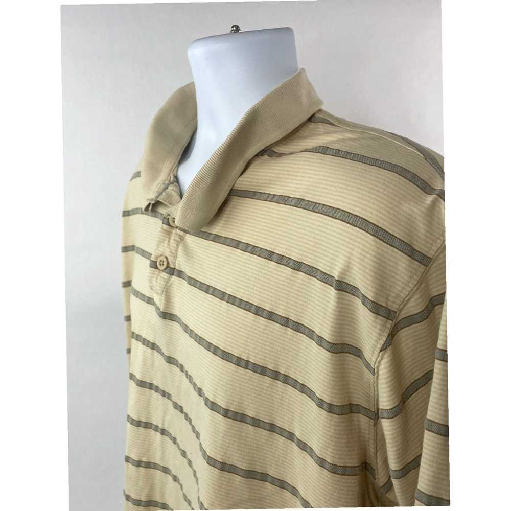 Vintage Yellow Striped Short Sleeve Mens Extra La… - image 4