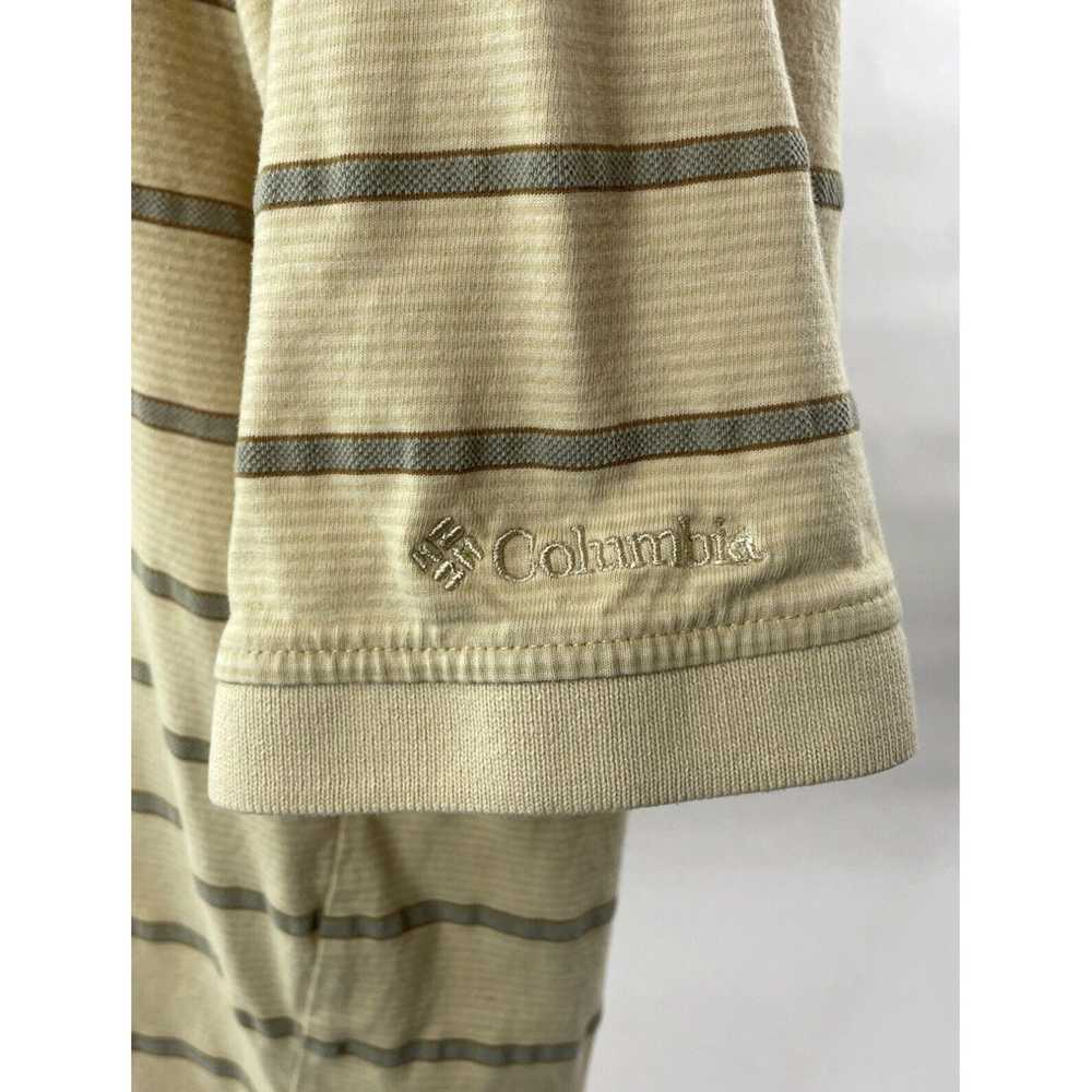 Vintage Yellow Striped Short Sleeve Mens Extra La… - image 5