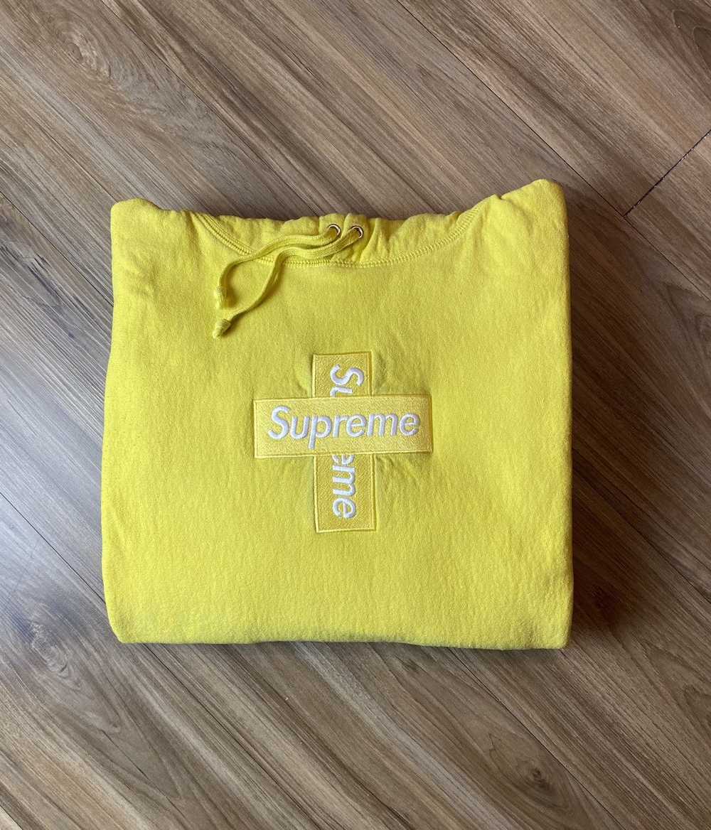 Streetwear × Supreme Supreme Cross Box Logo Hoodie - image 1