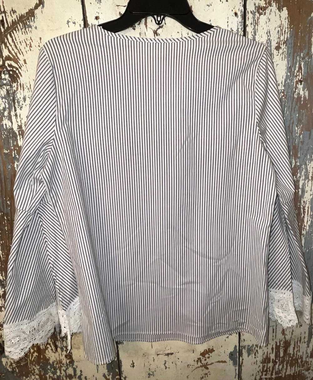 Ssense Spense Women's Blouse size Medium, striped… - image 5