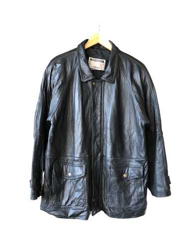 Chevignon × Leather Jacket × Vintage Vintage Chevi