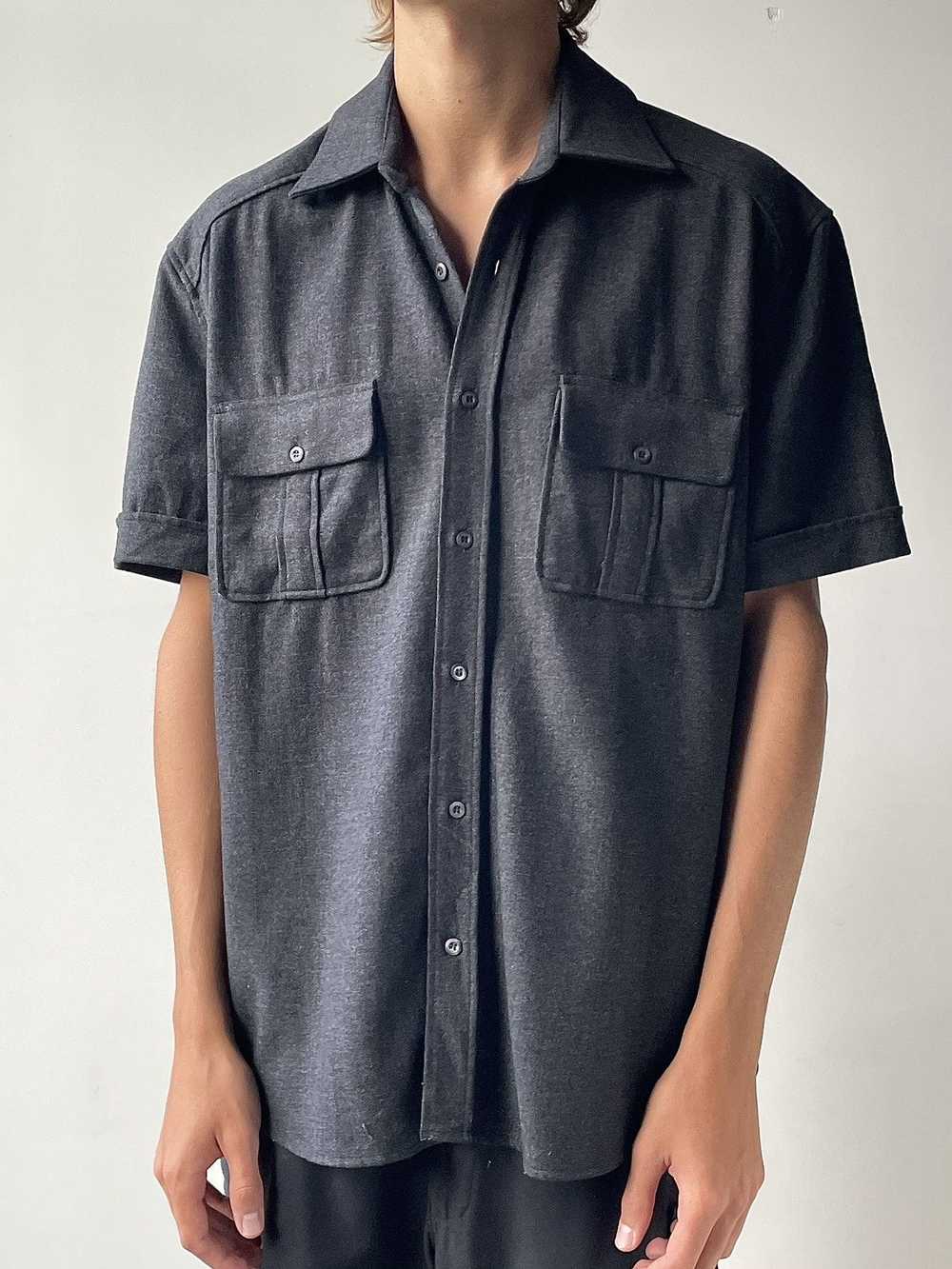 Prada Prada 90’s Heavy Wool Shortsleeve Shirt - image 1