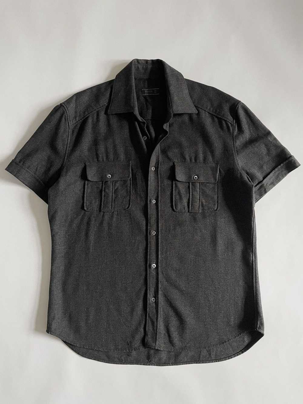 Prada Prada 90’s Heavy Wool Shortsleeve Shirt - image 3