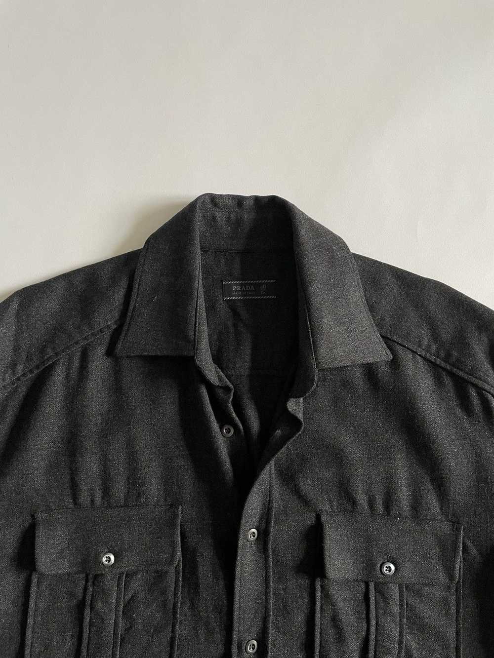 Prada Prada 90’s Heavy Wool Shortsleeve Shirt - image 5