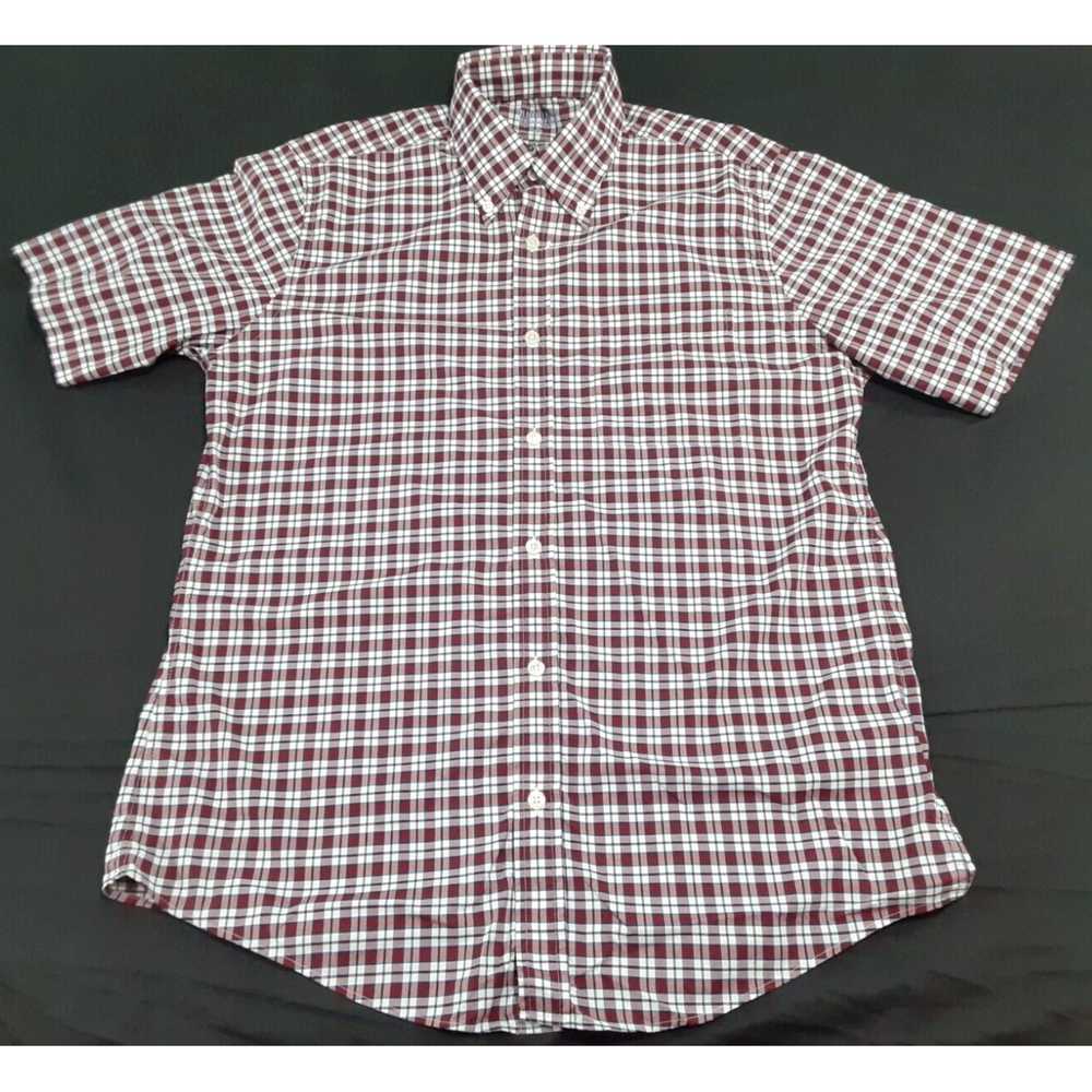 Brooks Brothers Red Plaid Short Sleeve Nylon Medi… - image 1