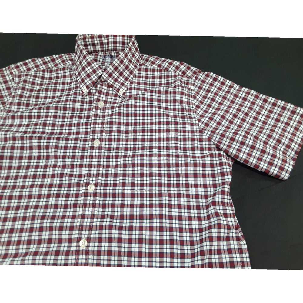 Brooks Brothers Red Plaid Short Sleeve Nylon Medi… - image 4