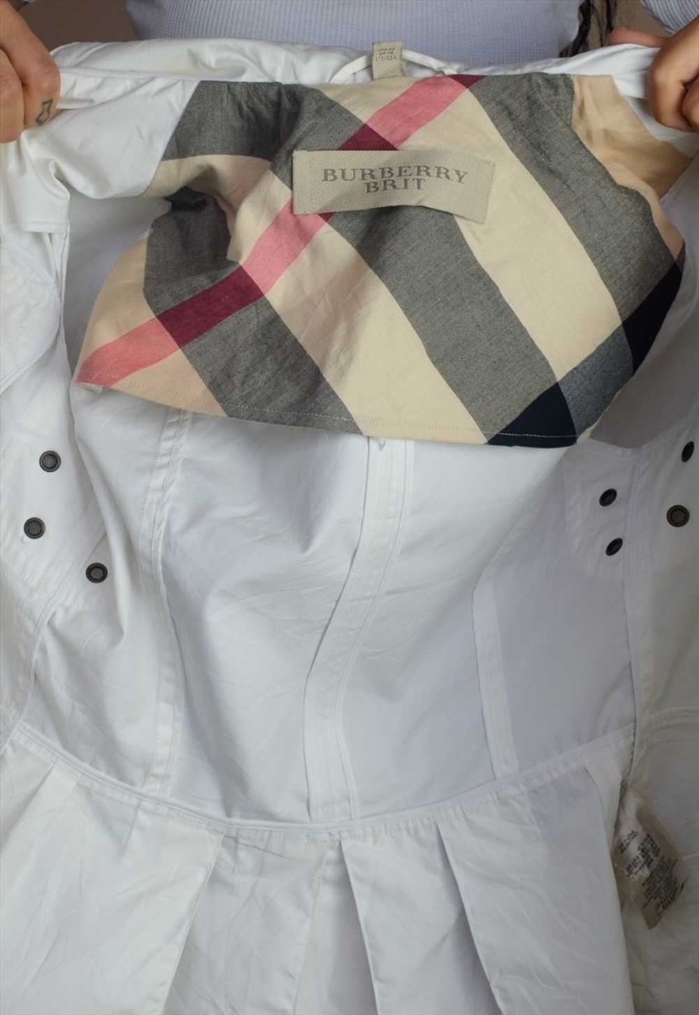 Vintage Burberry Brit Check Lightweight Peplum Ja… - image 3