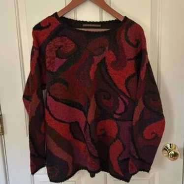Peruvian Connection Sweater Size L Multi Fall Col… - image 1