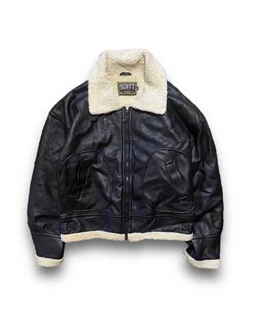 Leather Jacket × Made In Usa × Vintage Scott&Fox … - image 1