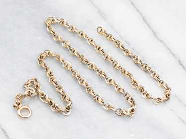 Textured Link Chain with Spring Ring Clasp - image 1