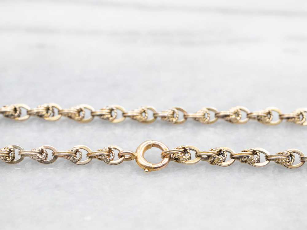 Textured Link Chain with Spring Ring Clasp - image 2